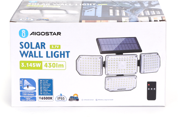 Foco Solar Led Exterior con Sensor de Movimiento